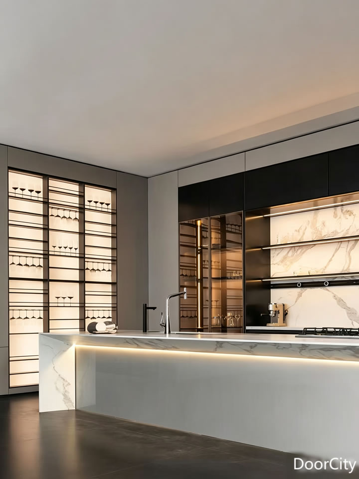 Minimalist Western Kitchen | The Light Luxury Ritual in a Grand Residence